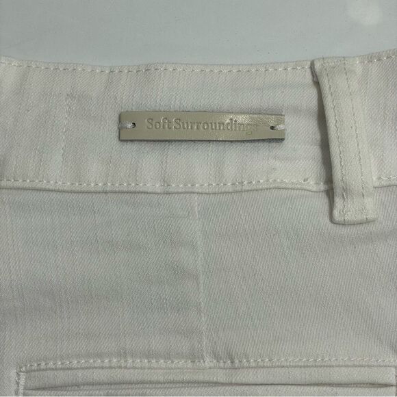 NWT Soft Surroundings Ultimate White Wide Leg Full Length Trouser Jeans Size 14 - Picture 4 of 7